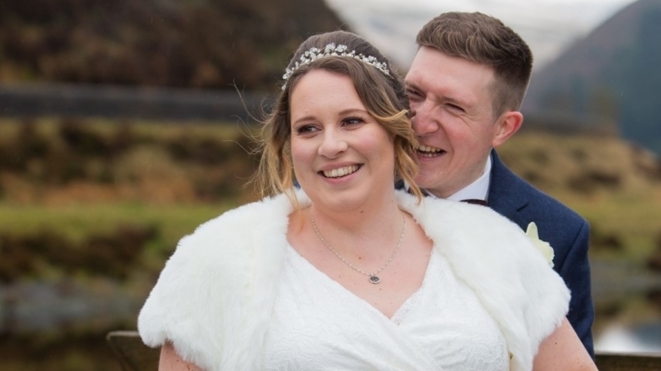Kate and Iain pictured on their wedding day Kate and Iain pictured on their wedding day