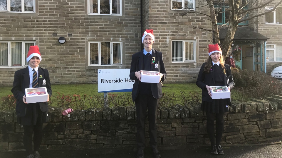 The Christmas treats were delivered to Riverside House The Christmas treats were delivered to Riverside House