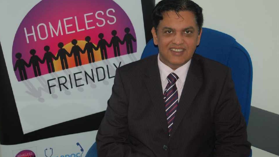 Homeless health campaigner Dr Zahid Chauhan OBE Homeless health campaigner Dr Zahid Chauhan OBE