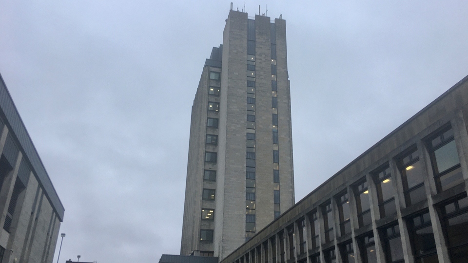 The civic centre tower illuminate at 6pm until midnight on Tuesday, December 8 The civic centre tower illuminate at 6pm until midnight on Tuesday, December 8