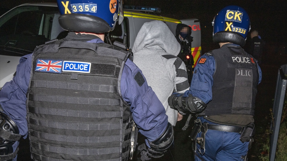 Officers executed warrants at addresses in the Heywood, Chadderton, Miles Platting and the Blackley areas of Greater Manchester yesterday