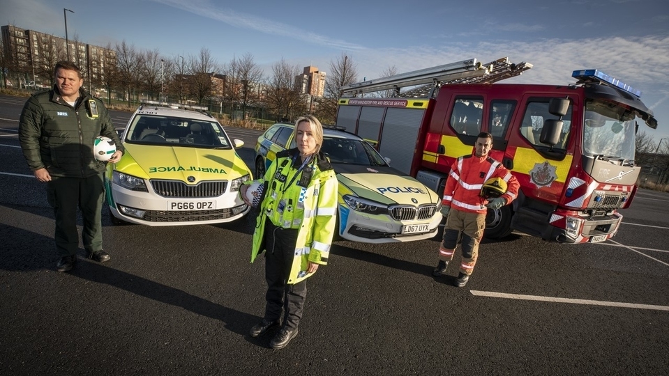 The three emergency services have come together as part of the campaign to remind people to think before they get behind the wheel with drink or drugs in their system The three emergency services have come together as part of the campaign to remind people to think before they get behind the wheel with drink or drugs in their system