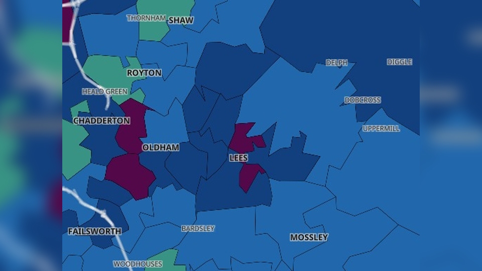 Oldham remains one of the hardest hit boroughs