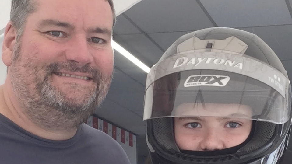 Owen and his father Neil used to be a regular at the go-karting track in Trafford Park. Owen and his father Neil used to be a regular at the go-karting track in Trafford Park.