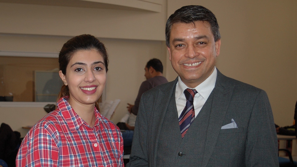 Sadaf Anwar and Dr Zubair Ahmad (Founder, Director, Arlington Medical Academy)