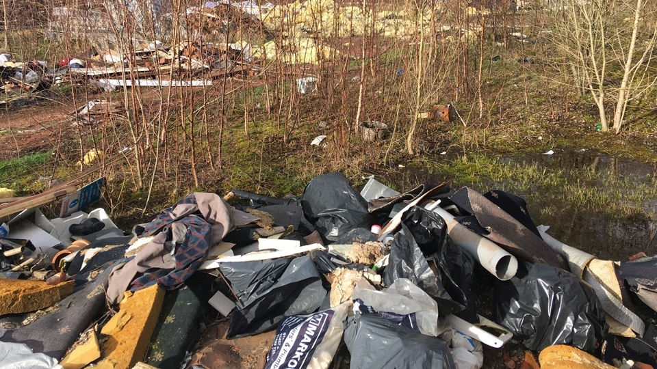The fly tipping site in Werneth