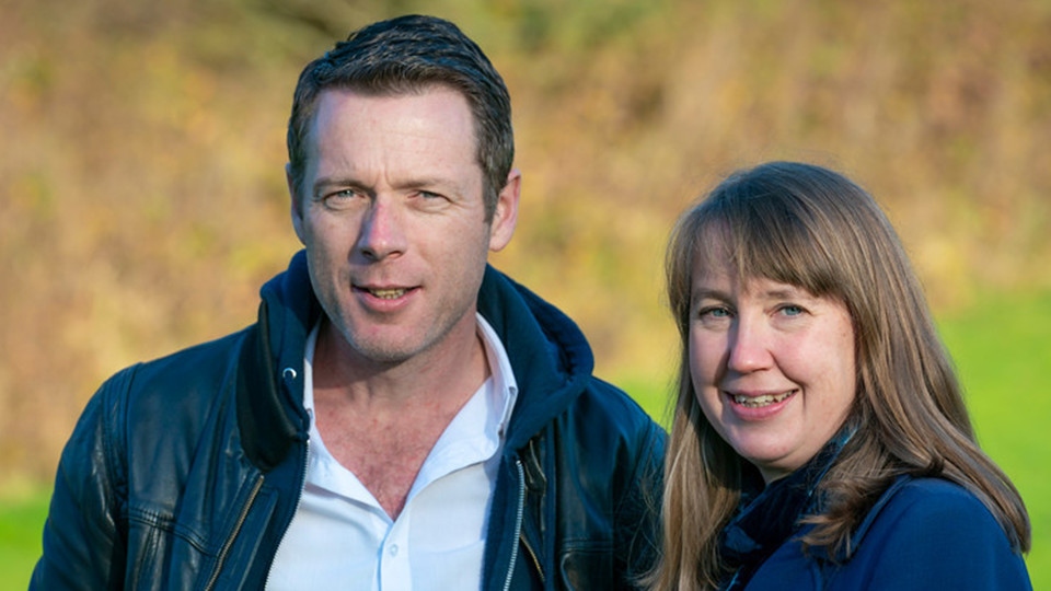 Anna da Silva (Project Director, Northern Roots) & Peter Donegan (garden designer) Northern Roots Oldham Garden