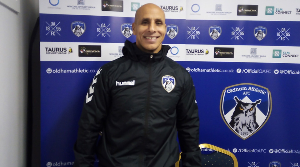 Latics manager Dino Maamria Latics manager Dino Maamria