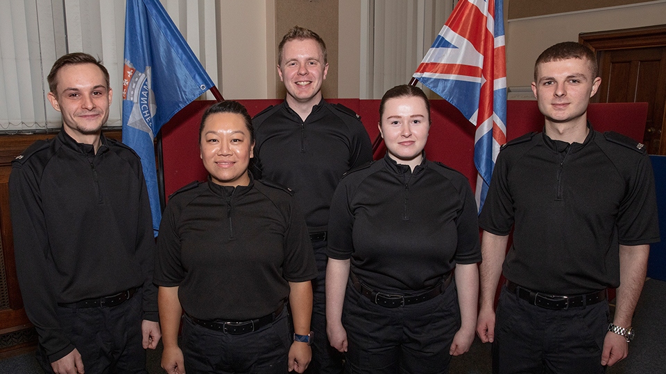 Front row left to right: Aaron Moss, Lily Li-Yong, Natalie Showell and James Turner. Back row: Andrew Smethurst