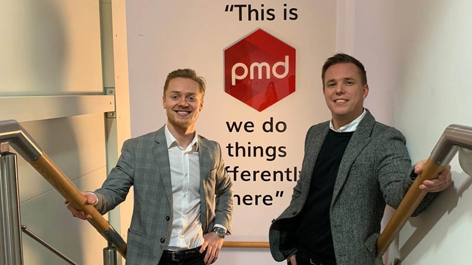 PMD Business Finance’s new recruit Callum Bull, who will work as the firm’s new business development director, alongside company director Tom Brown PMD Business Finance’s new recruit Callum Bull, who will work as the firm’s new business development director, alongside company director Tom Brown