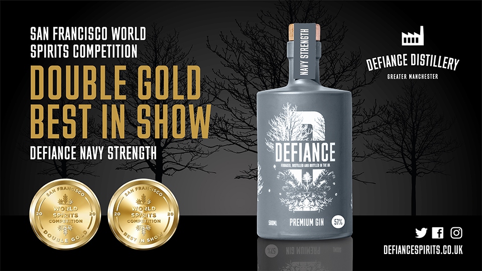 Defiance gin is distilled in Oldham Defiance gin is distilled in Oldham