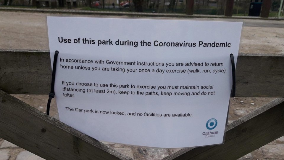 Reports of people congregating in parks have forced the temporary closures