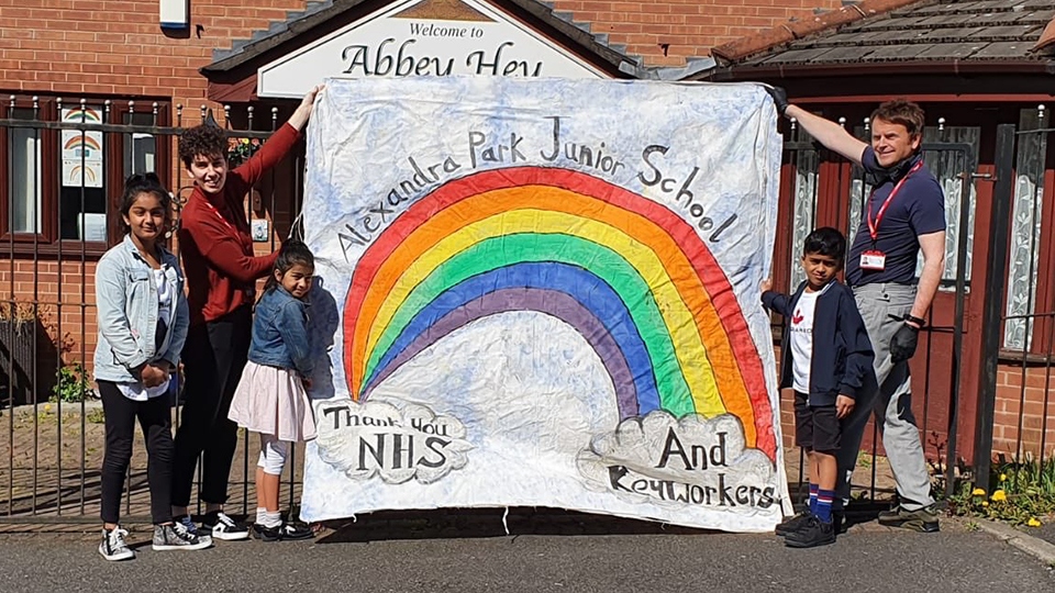 One of Alexandra Park's key worker families who are still attending school to allow their mother to work