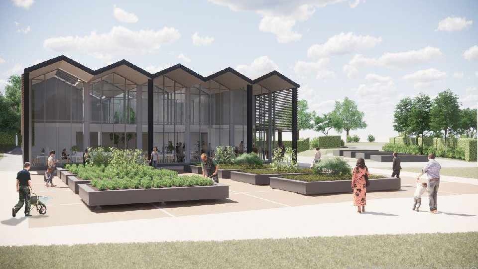 The modem-designed environmental centre will be built in place of the ageing depot in the Grade Two listed Alexandra Park in Oldham town centre