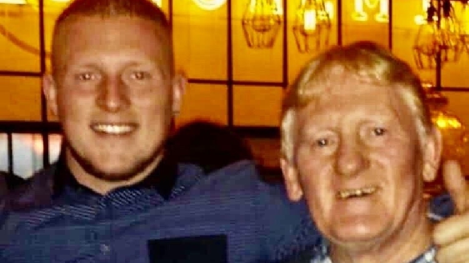 Joey Needham is pictured with his father Jimmy Needham before he took ill