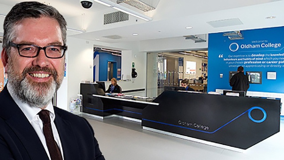 Oldham College principal Alun Francis Oldham College principal Alun Francis