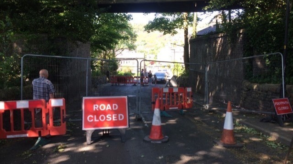 Church Road has been closed from Pickhill to Wellmeadow, and also a bridge spanning the bridle path is blocked Church Road has been closed from Pickhill to Wellmeadow, and also a bridge spanning the bridle path is blocked