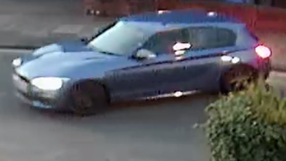The three offenders fled the scene in a Blue BMW 1 series The three offenders fled the scene in a Blue BMW 1 series
