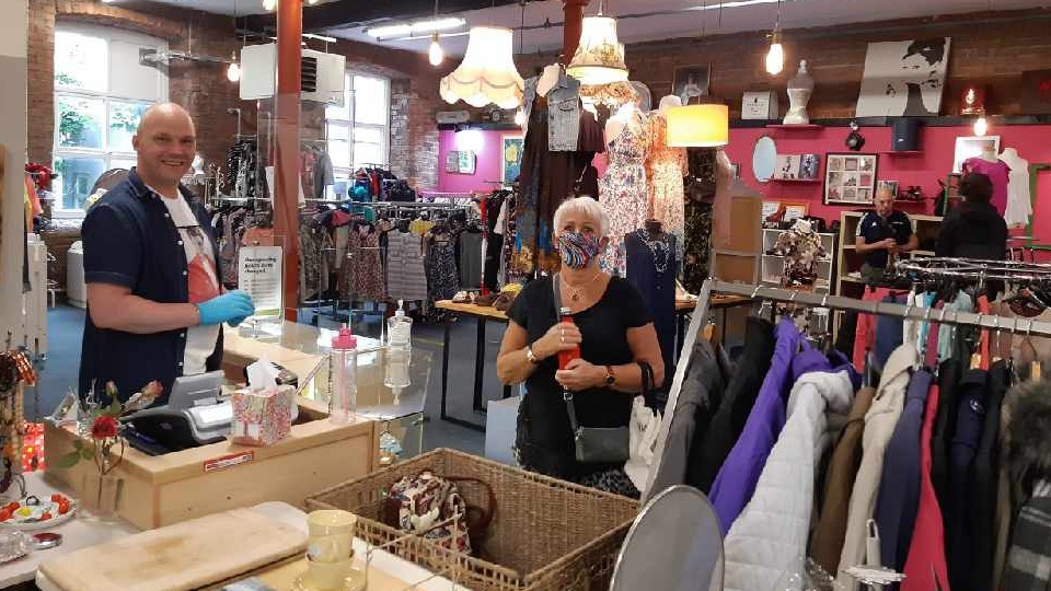The large Emmaus store, which sells second-hand furniture, upcycled items, household goods, bric-a-brac and clothing, reopened with reduced hours