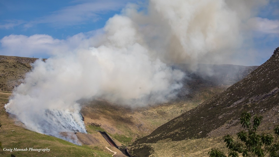 A fire on the moorlands above Oldham earlier this month [Pic: Craig Hannah]