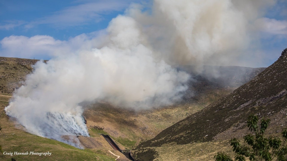 Smoke could be seen across Greater Manchester following a recent moorland fire. Picture courtesy of Craig Hannah