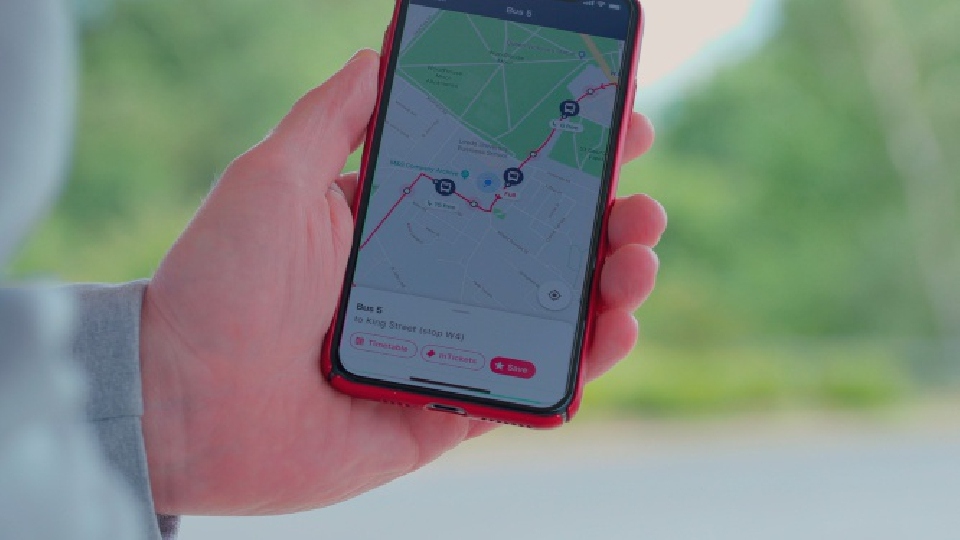 The app update will show customers a bus icon on a map depicting the live location and available capacity of each vehicle in the vicinity The app update will show customers a bus icon on a map depicting the live location and available capacity of each vehicle in the vicinity