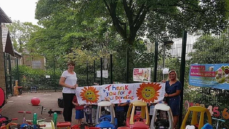 Susan Rushworth (left) and Jenna Evans are pictured. They are both directors of Diggle Dandelions Pre-school