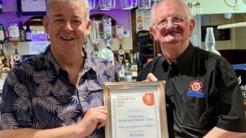 John Holden (right) is pictured with CAMRA’s Peter Alexander at an earlier award win ceremony John Holden (right) is pictured with CAMRA’s Peter Alexander at an earlier award win ceremony