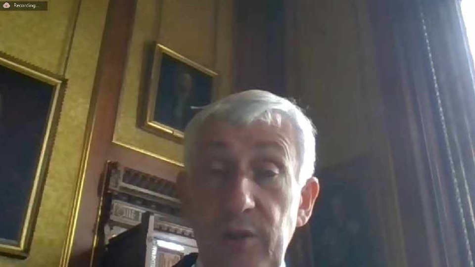 The Speaker of the House of Commons, Sir Lindsay Hoyle, speaking to participants at Debbie Abrahams MP’s virtual summer school The Speaker of the House of Commons, Sir Lindsay Hoyle, speaking to participants at Debbie Abrahams MP’s virtual summer school