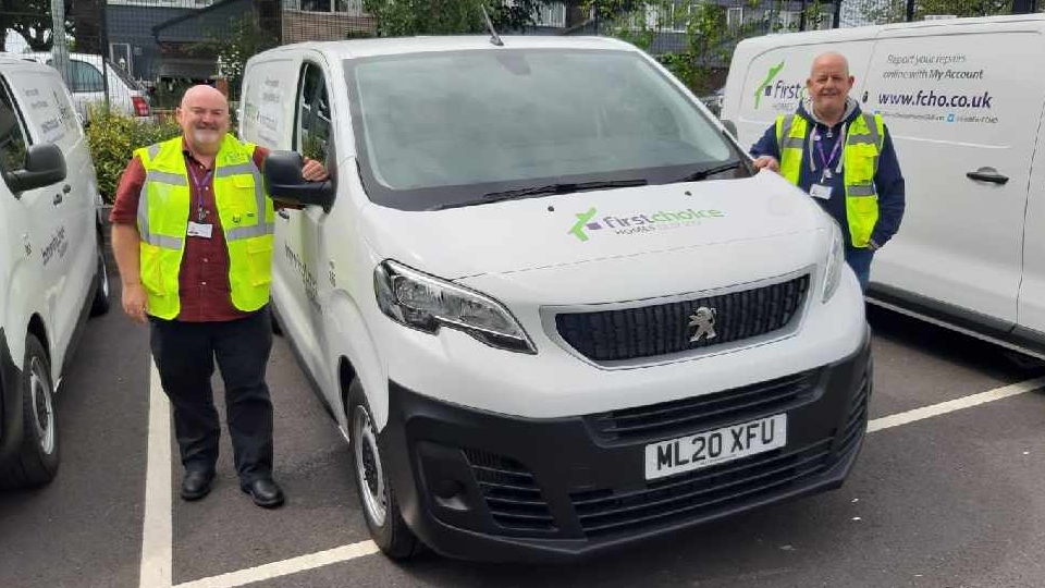 Pictured are FCHO Operational Manager (Property Care) Pat Godfrey (left) and Facilities and Transport Manager Steve Taylor