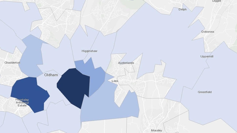 Map of Covid cases