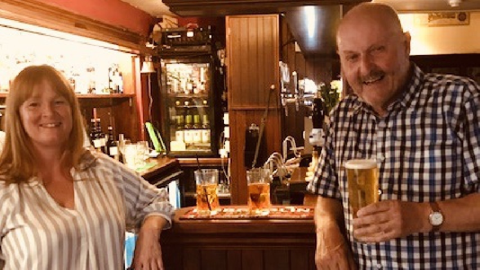 Joanne Caffrey is pictured with Dave Morris Joanne Caffrey is pictured with Dave Morris