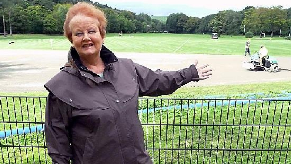 Barbara Beeley pictured at Churchill playing fields