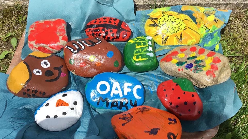 Some of the colourful stones