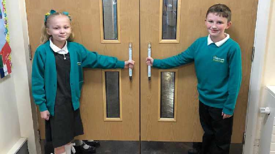 The local firm placed the pads on all touch points throughout the school including entrances and internal doors The local firm placed the pads on all touch points throughout the school including entrances and internal doors