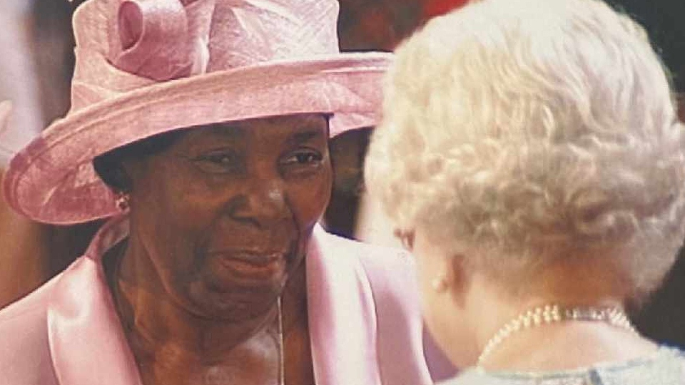 Proud Violet receives her MBE from the Queen 15 years ago