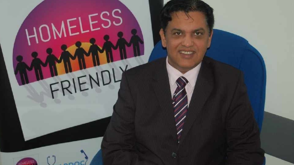 Oldham-based homeless health campaigner Dr Zahid Chauhan OBE