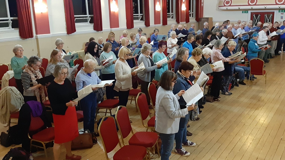 Members of the choir are once again meeting weekly Members of the choir are once again meeting weekly
