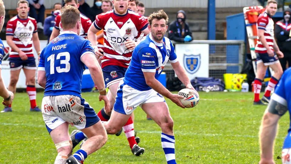 Martyn Ridyard in action for Swinton against Oldham in 2021 Martyn Ridyard in action for Swinton against Oldham in 2021