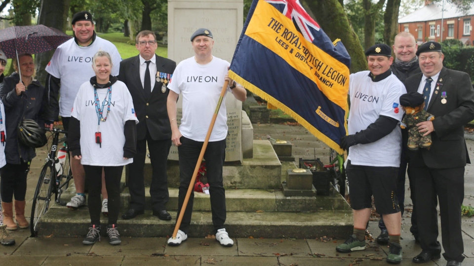 The fundraising team arrive at Lees. 