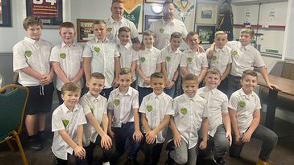 Players LtoR back row: Ethan shaw, Joe Bell, Fletcher Wood, will tonge, Leo Deakin, Cooper Harris, Sam Cocker, Destin Holmes-Critchley, Archie Hall, Kameron Lord, Jake fox, Henry Doyle, Kason Fields, Dre Browne, Oliver Taylor, Freddie Fletcher. Coaches: David Harris and Carl Fields