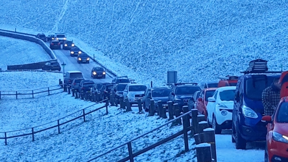 The scene at Dovestone Reservoir on Saturday