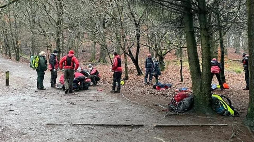 Oldham Mountain Rescue Team were called by the Ambulance Service Oldham Mountain Rescue Team were called by the Ambulance Service