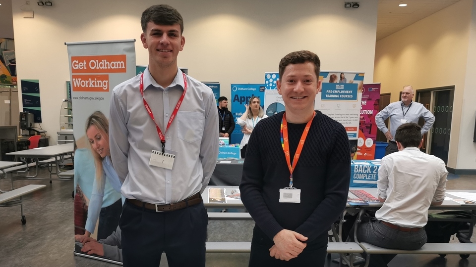 Reece Purcell, Regenda Homes Housing Apprentice and Peter Hands from Oasis. Reece Purcell, Regenda Homes Housing Apprentice and Peter Hands from Oasis.