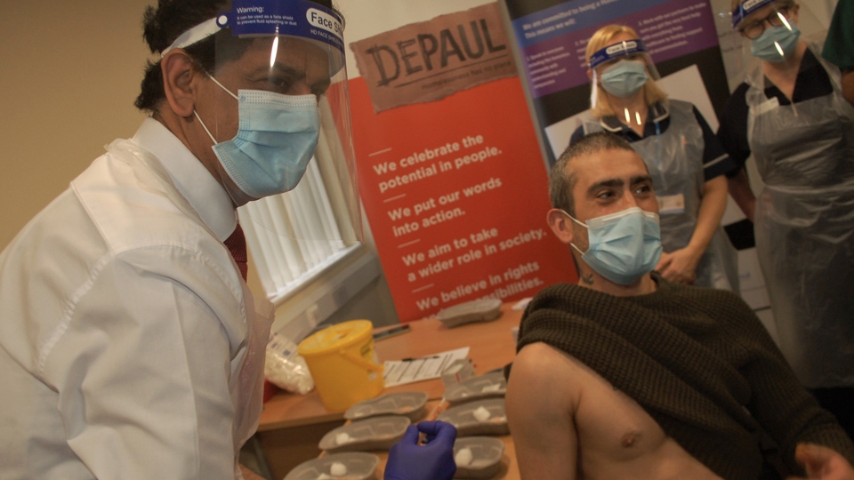 Lee Ullha became the first homeless person to receive the Covid-19 Oxford vaccine Lee Ullha became the first homeless person to receive the Covid-19 Oxford vaccine