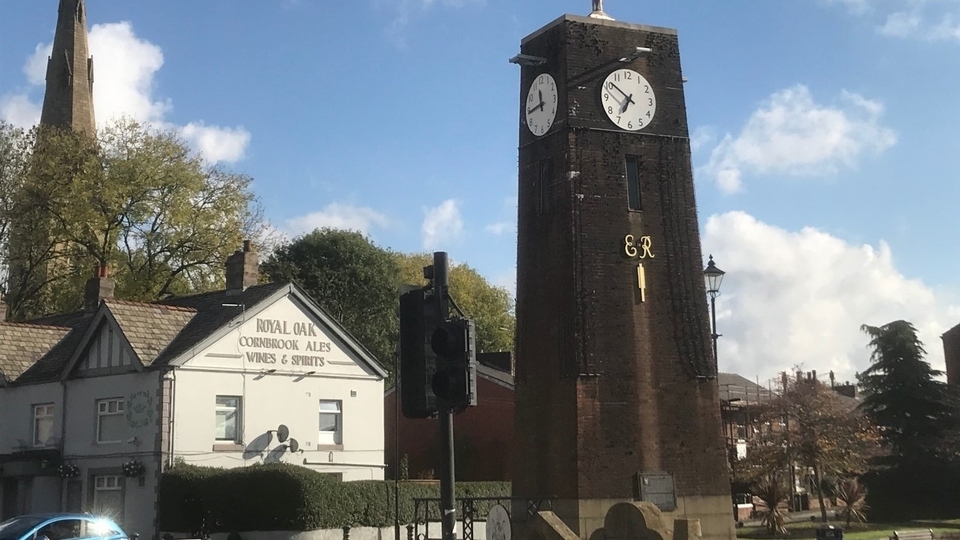 The historic clock tower in Failsworth The historic clock tower in Failsworth