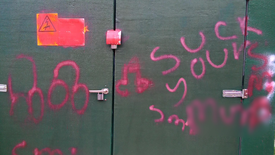 The substation has been vandalised again The substation has been vandalised again