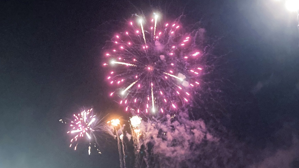 Thousands wrapped up warm for the fireworks display