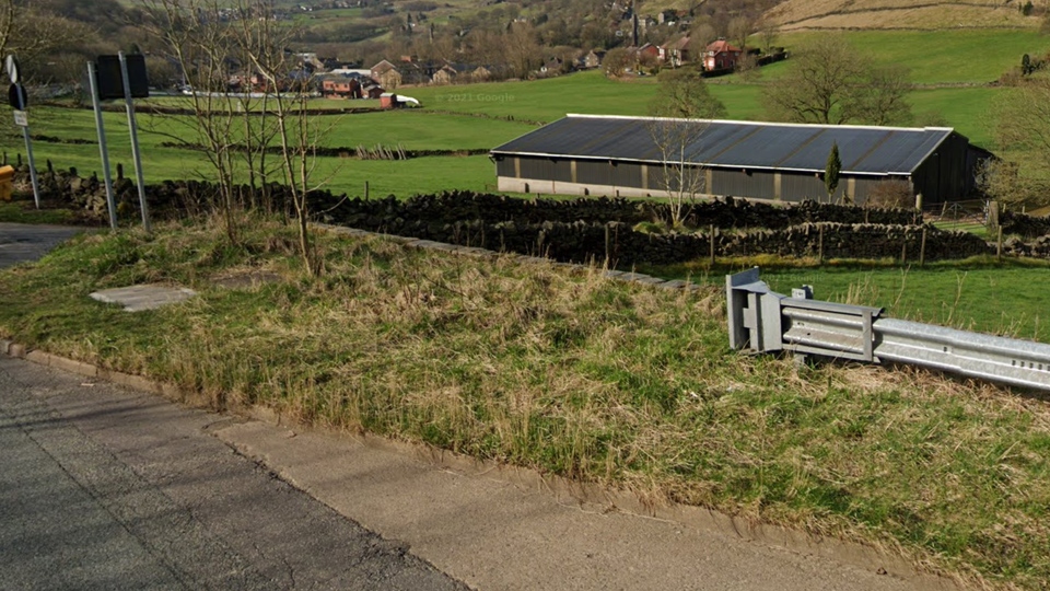 The accident happened on Huddersfield Road in Delph