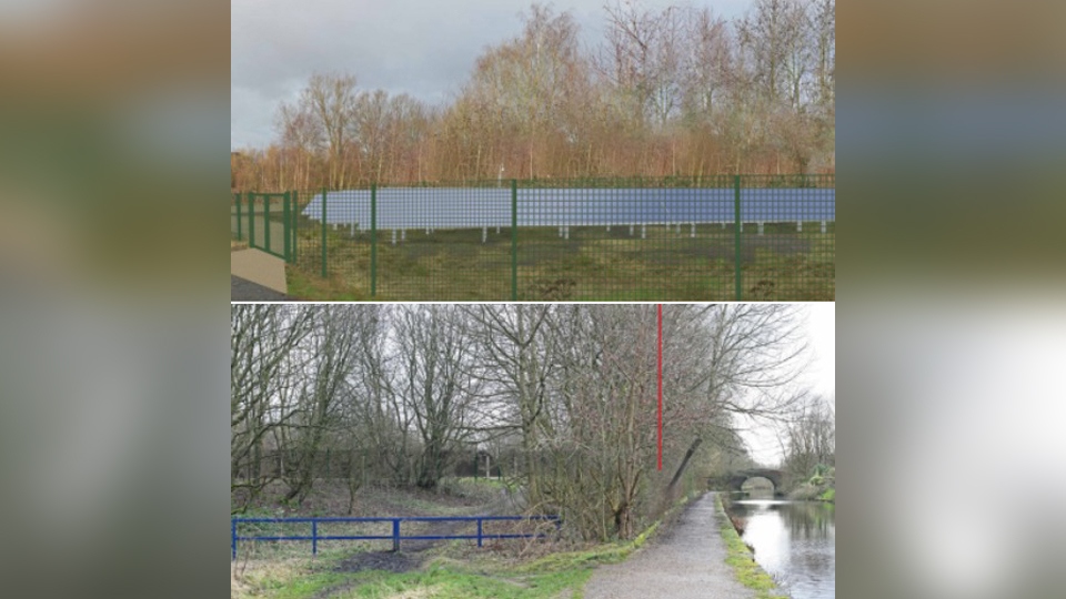 How the solar farm could look when installed in Failsworth How the solar farm could look when installed in Failsworth